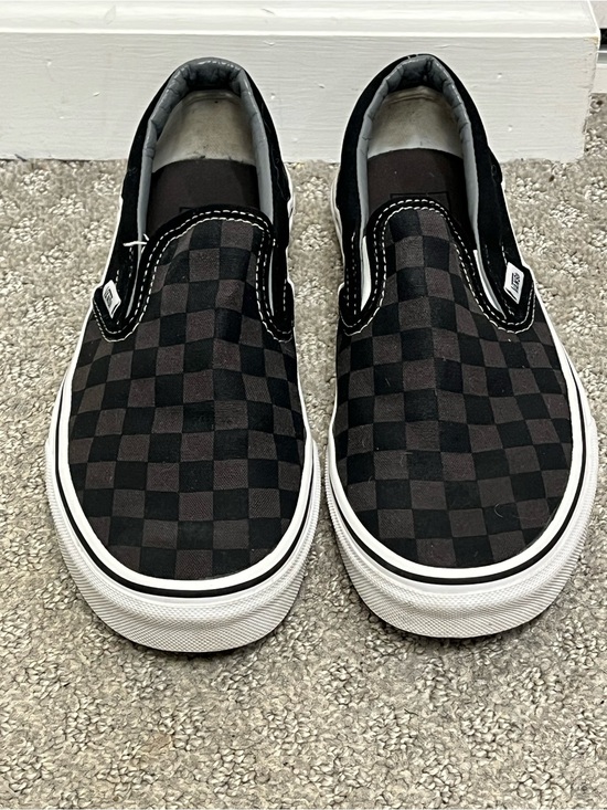 Vans Shoes - RARE🔥 VANS Slip On Gray Black Checkerboard Racing Flag Sz 8 Women’s 6.5 Men